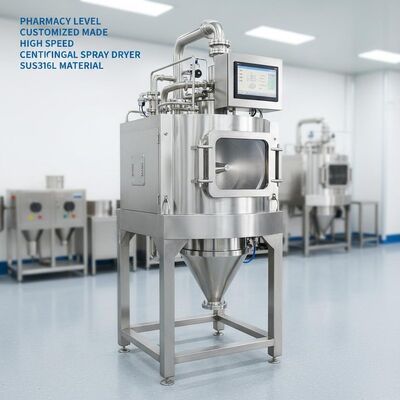 ফার্মাসি লেভেল এবং কাস্টমাইজড হাই স্পিড সেন্ট্রিফিউগাল স্প্রে ড্রায়ার SUS316L উপাদান