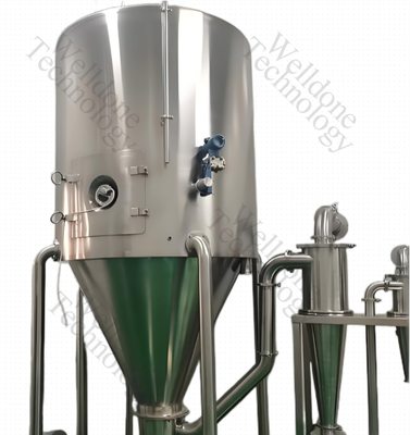 ইনস্ট্যান্ট কফি এবং দুধ পাউডার জন্য 70% শুকানোর দক্ষতার সাথে খাদ্য স্তরের কাস্টমাইজড তৈরি স্প্রে ড্রায়ার